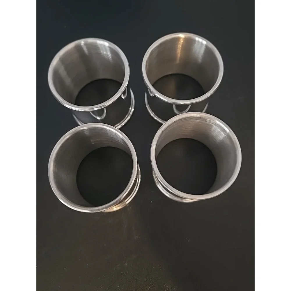 Kirk Stieff Polished Pewter Napkin Ring Deister Butler D+B Set Of 4 Original Box